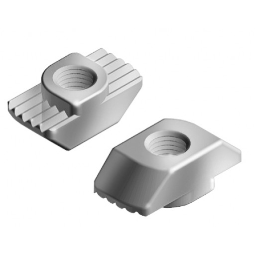 T Nut, Steel, Slot 6, M4