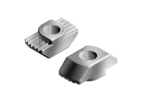 T Nut, Steel, Slot 8, M4