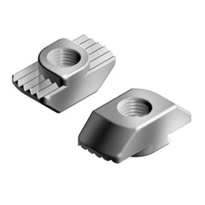 T Nut, Steel, Slot 8, M6, Paq. 100 piezas