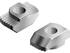 T Nut, Steel, Slot 10, M8, Paq. 100 piezas