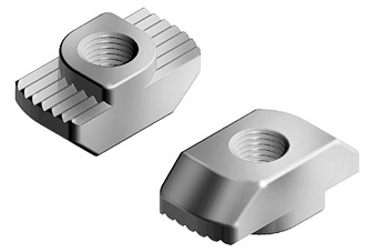 T Nut, Steel, Slot 10, M8, Paq. 100 piezas