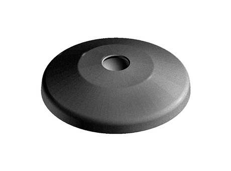 Base for Swivel Feet of 40mm, Ball Joint 15, Nylon PA, without Bolt-down Holes