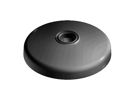Base 60 for Swivel Feet, Ball Joint 15 Die-Cast Zinc