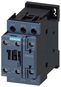 3RT2026-1AN20 Contac., Ac-3, 11Kw/400V, 1Na+1Nc, Ac 220V 50/60Hz, 3Pol, Tamano S0 Bornes De Tornillo