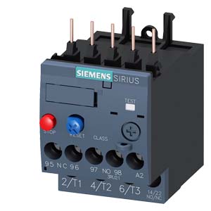 3RU2116-1EB0 Rele Sobrecarga 2,8...4,0 A Para Proteccion De Motores Tam. S00, Clase 10, Instalacion Sobre Contactor Circ. Ppal.: Bornes Tornillo Circ. Auxl.: Bornes Tornillo Rearme Manual-Automatico