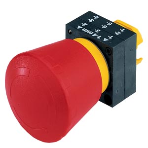 Elemento De Accionamiento Pulsador Hongo 40 Mm Con Enclavamiento Accionma.De Accion Instantanea Rojo