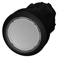 Combinacion Aparatos Completa 22Mm Metalica Redonda: Pulsador Luminoso Tactil Con Boton Rasante Con Iluminacion Con Led Integrado Ac/Dc 24V Conexion Por Tornillo, 1Na+1Nc Con Soporte Blanco