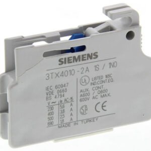 3TX4010-2A Bloque De Contactos Auxiliares Sin Indic. De Posic. De Conex. Para Montaje Sobre Contactores 1Na