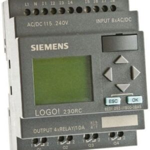 6ED10521FB000BA5 Logo! 230Rc, Mod. Log., Display Al/E/S: 230V/230V/Rele, 8Ed/4Sd, Mem. 130 Bloques, Ampliable Modularmente 230V Ac/Dc