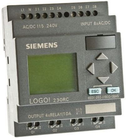 6ED10521FB000BA5 Logo! 230Rc, Mod. Log., Display Al/E/S: 230V/230V/Rele, 8Ed/4Sd, Mem. 130 Bloques, Ampliable Modularmente 230V Ac/Dc
