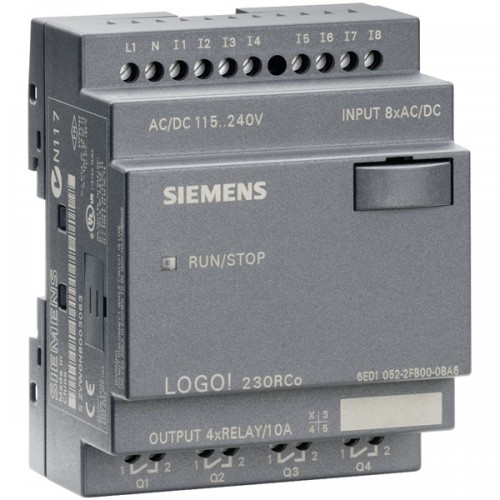 6ED10522FB000BA6 Logo! 230Rco, Logic Module,Pu/I/O: 230V/230V/Relay,8Di/4Do; W/O Display,Memory 200 Blocks,Expandable With Extra Modules230V Ac/Dc