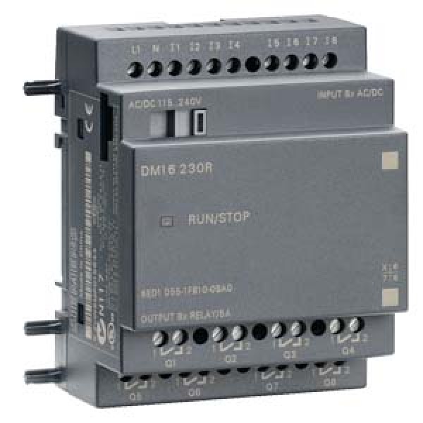 6ED10551FB100BA0 Logo! Dm16 230R Mod.Ampliacion, Al/E/S: 230V/230V/Rele, 8 Ed/8 Sd, 4 Modulos