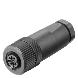 Simatic Net, Ie Power M12 Cable Connector Pro - Conector Hembra Para Conexion De Scalance W-700/X208Pro Para Alimentacion 24V Dc, Con 4 Polos, Codificado A Con Instruc. De Montaje, 3 Unidades