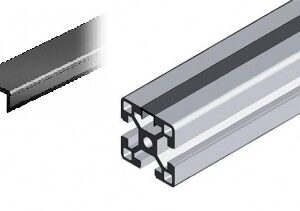Cover Profile, PVC, Slot 8, Length: 2m, Grey colour RAL7035