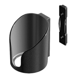 Cup holder open black + fixation