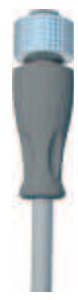 Connecting Cable M12 Axial - Female, PUR coated, 4x 0.25mm², total length of 5m