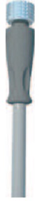 Connecting Cable M8 Axial - Female, PUR coated, 3x 0.14mm², total length of 2m